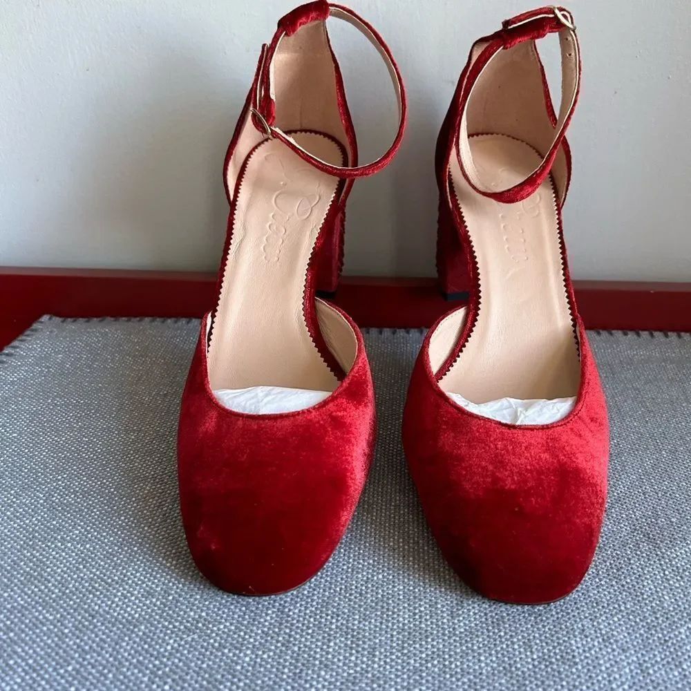 NWOT J.Crew Maisie Studded Velvet Heels